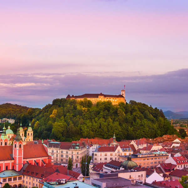 Ebern Designs Panorama Of Ljubljana, Slovenia, Europe by Wrapped